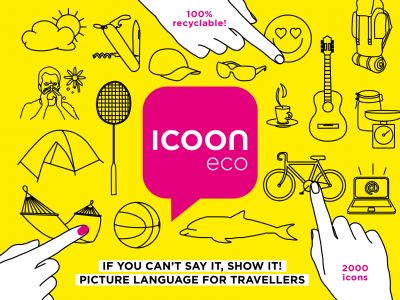 ICOON eco - The environmentally friendly picture dictionary for ecological globetrotters: 100% recyclable. Over 2000 symbols, pictograms and photos help with communication.